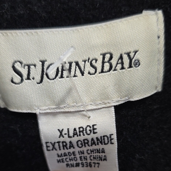 ST. John's Bay Women's Black Double-Breasted Coat Size X-Large Wool, Cashmere. - Picture 5 of 14